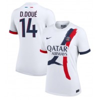 Camisa de Futebol Paris Saint-Germain Desire Doue #14 Equipamento Secundário Mulheres 2024-25 Manga Curta